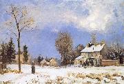 Camille Pissarro Snow housing oil painting picture wholesale